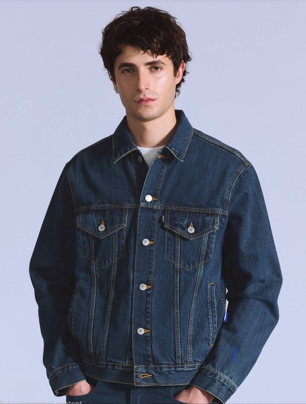 Vintage 2009 Levi's Dark Blue Denim Trucker Jacket
